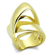 LO3192 - Gold Brass Ring with No Stone