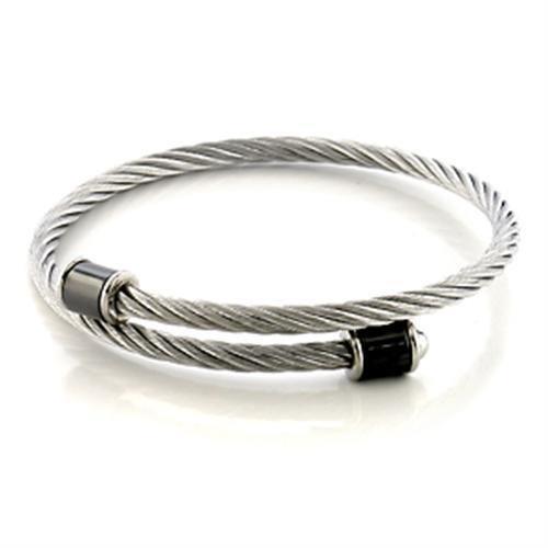 LO326 -  Stainless Steel Bangle with No Stone