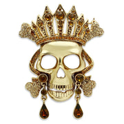 LO2407 - Gold White Metal Brooches with Top Grade Crystal  in Multi Color