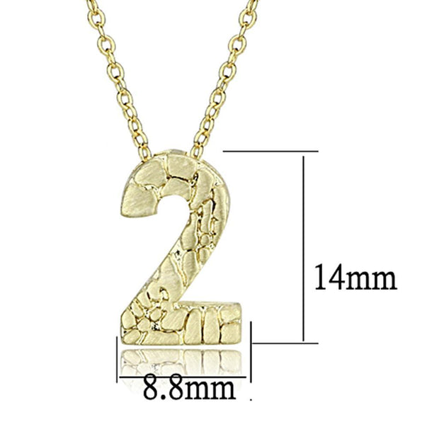 LO3461 - Flash Gold Brass Chain Pendant with Top Grade Crystal  in Clear