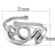 LO4001 - Rhodium Brass Ring with No Stone
