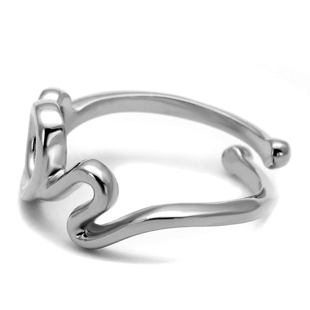 LO4001 - Rhodium Brass Ring with No Stone