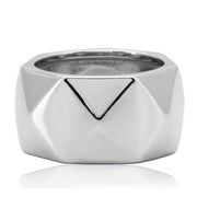TK142 - High polished (no plating) Stainless Steel Ring with No Stone