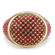 LO4351 - Gold Brass Bangle with Top Grade Crystal  in Multi Color