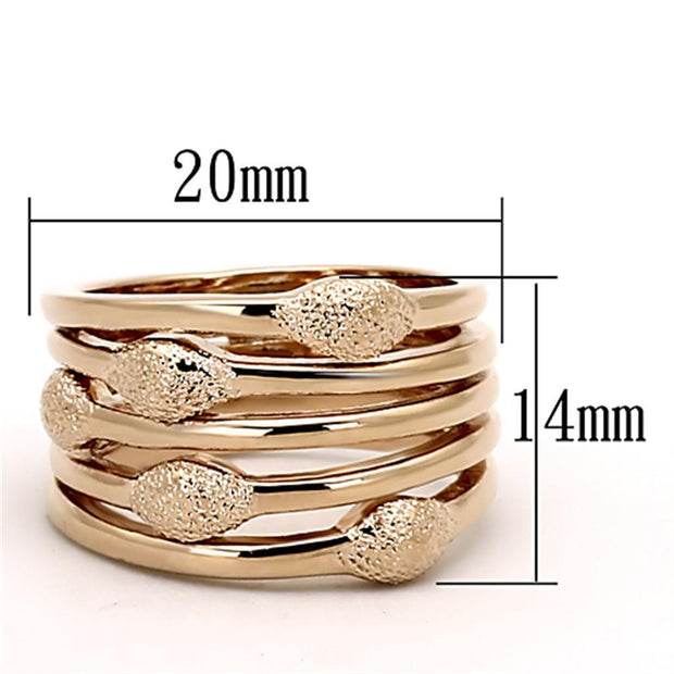 LOA899 - Rose Gold Brass Ring with No Stone