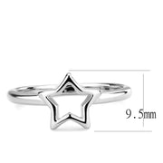 LO3982 - Rhodium Brass Ring with No Stone
