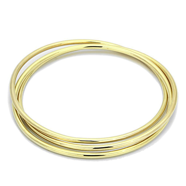 LO3070 - Gold Brass Bangle with No Stone