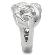 TK147 - High polished (no plating) Stainless Steel Ring with No Stone