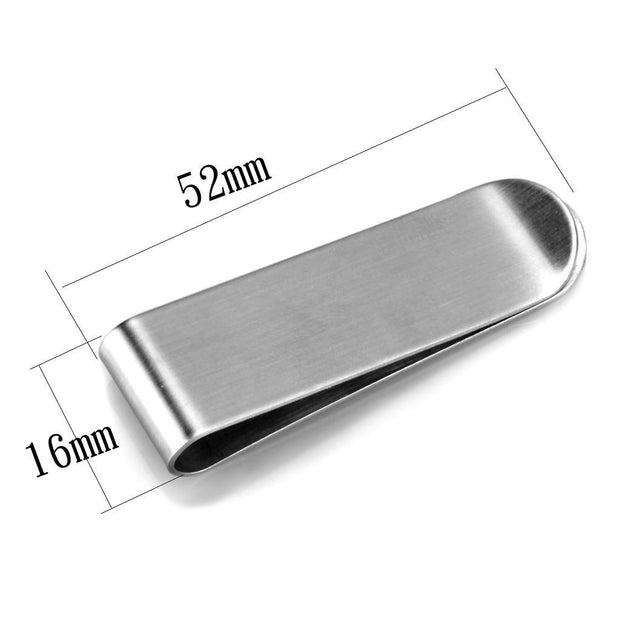 LO3379 - High polished (no plating) Stainless Steel Money clip with No Stone