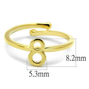 LO4030 - Flash Gold Brass Ring with No Stone