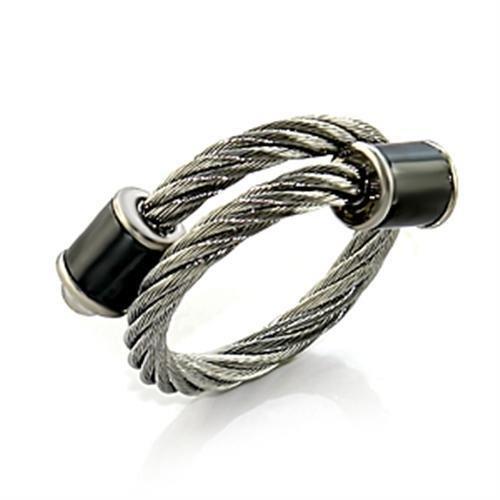 LO394 -  Stainless Steel Ring with No Stone