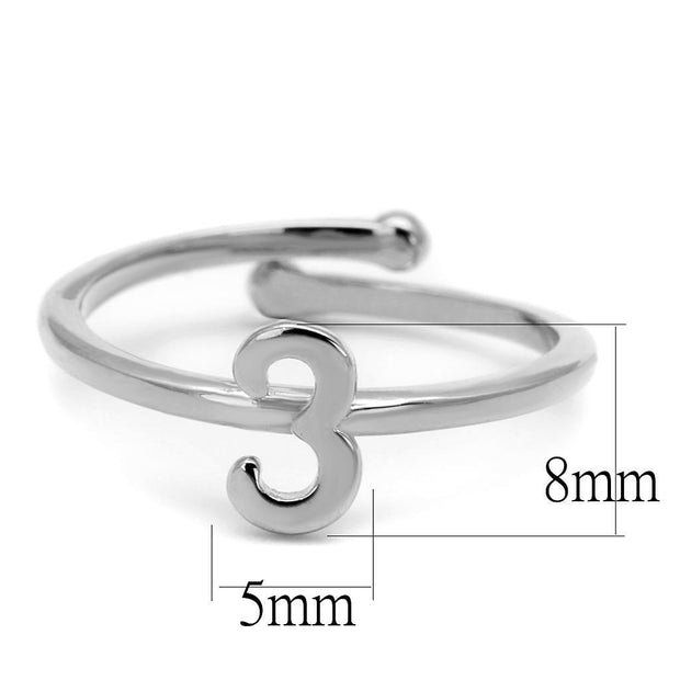 LO4021 - Rhodium Brass Ring with No Stone