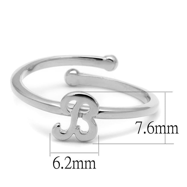LO4025 - Rhodium Brass Ring with No Stone