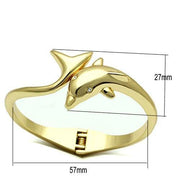 LO2125 - Flash Gold White Metal Bangle with Top Grade Crystal  in Clear