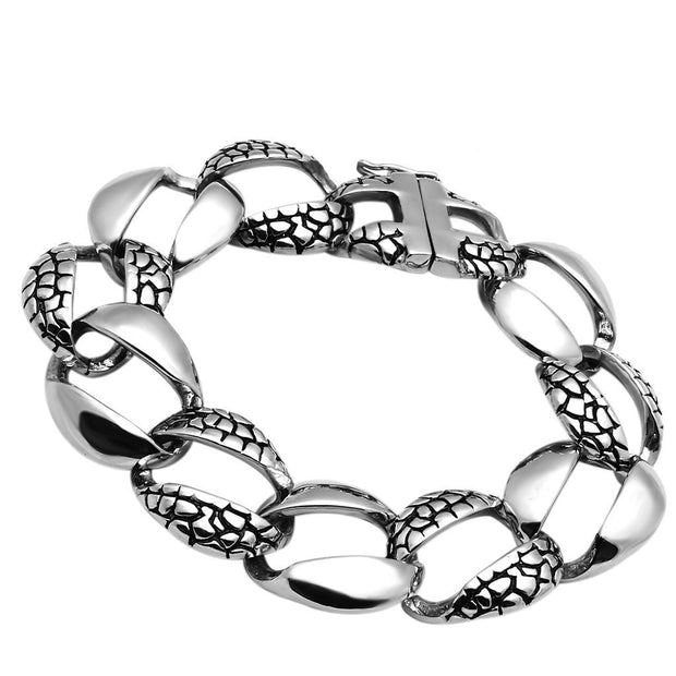 TK565 - High polished (no plating) Stainless Steel Bracelet with No Stone