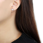 TK3600 - High polished (no plating) Stainless Steel Earrings with No Stone