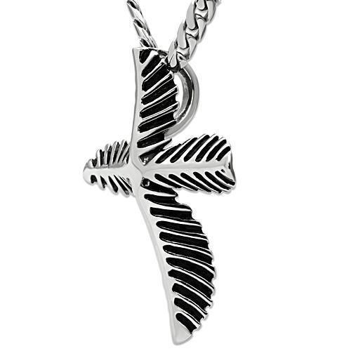 TK461 - High polished (no plating) Stainless Steel Chain Pendant with No Stone