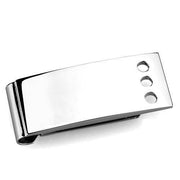 TK2072 - High polished (no plating) Stainless Steel Money clip with No Stone