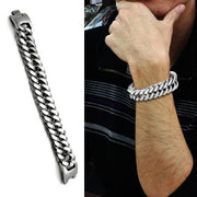 TK340 - High polished (no plating) Stainless Steel Bracelet with No Stone