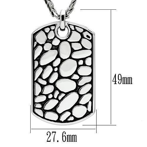 TK556 - High polished (no plating) Stainless Steel Necklace with No Stone