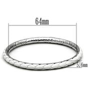 TK406 - High polished (no plating) Stainless Steel Bangle with No Stone
