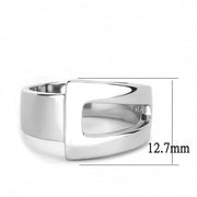 TK3438 - High polished (no plating) Stainless Steel Ring with No Stone