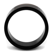TK2407 - IP Black(Ion Plating) Stainless Steel Ring with Epoxy  in Siam