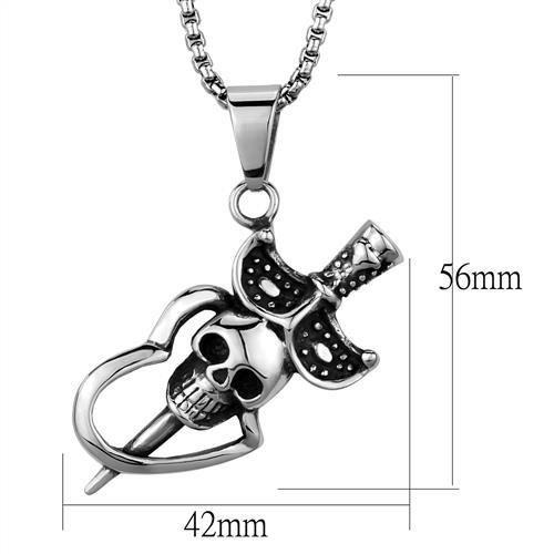 TK1997 - High polished (no plating) Stainless Steel Necklace with No Stone