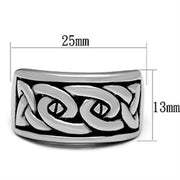 TK381 - High polished (no plating) Stainless Steel Ring with No Stone