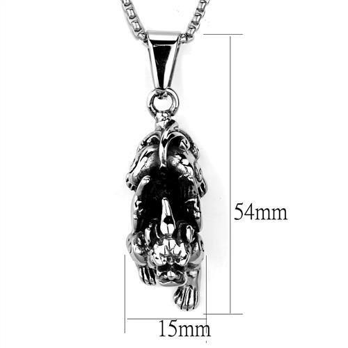 TK1998 - High polished (no plating) Stainless Steel Necklace with No Stone