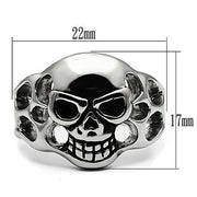 TK468 - High polished (no plating) Stainless Steel Ring with No Stone