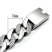 TK448 - High polished (no plating) Stainless Steel Bracelet with No Stone