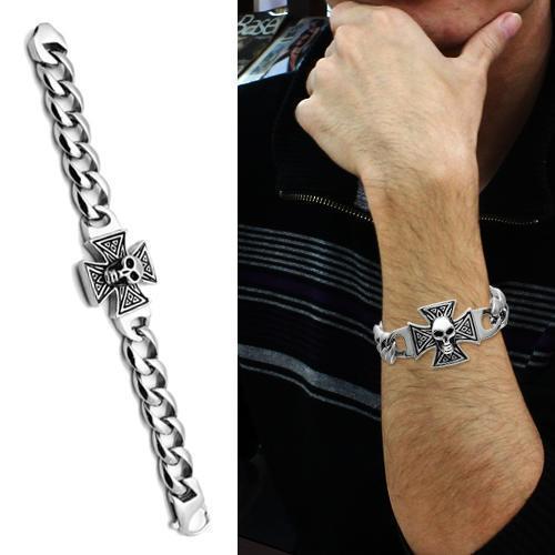 TK564 - High polished (no plating) Stainless Steel Bracelet with No Stone
