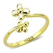 TK3631 - IP Gold(Ion Plating) Stainless Steel Ring with No Stone