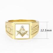 TK1159W - IP Gold(Ion Plating) Stainless Steel Ring with Top Grade Crystal  in Clear