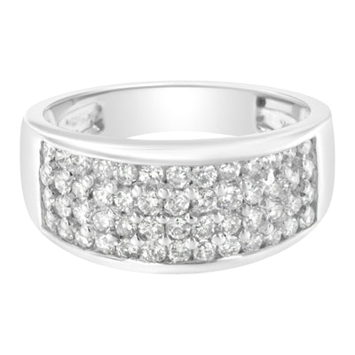 14K White Gold Round Cut Diamond Ring (1.0 Cttw, H-I Color, SI2-I1 Clarity) - Size 6-1/2