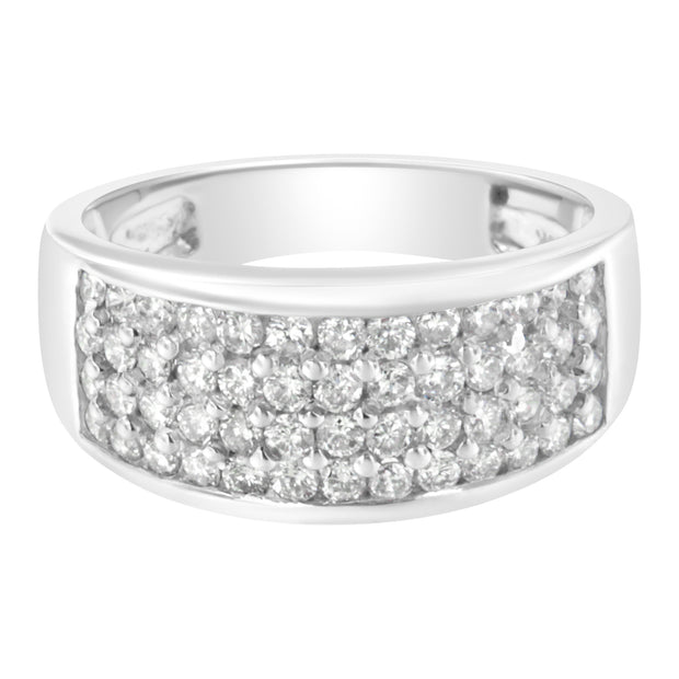 14K White Gold Round Cut Diamond Ring (1.0 Cttw, H-I Color, SI2-I1 Clarity) - Size 6-1/2