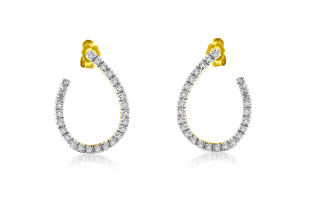 10k Yellow Gold Diamond Hoop Earrings (0.5 cttw, H-I Color, I1-I2 Clarity)