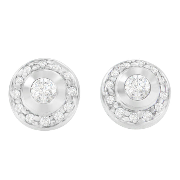 14K White Gold 1/3 cttw Round Cut Diamond Earrings (H-I, SI2-I1)