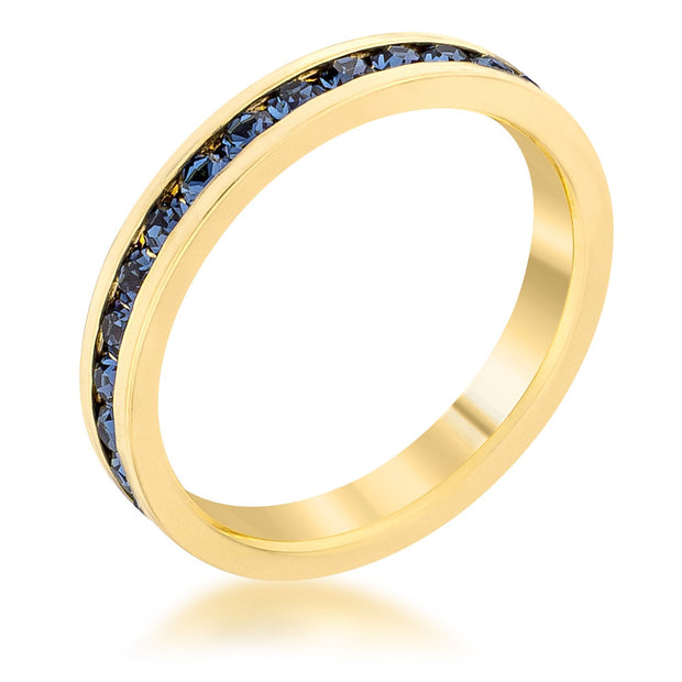Stylish Stackables Montana Blue Gold Ring