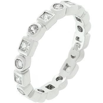 Silvertone Eternity Stackable Band