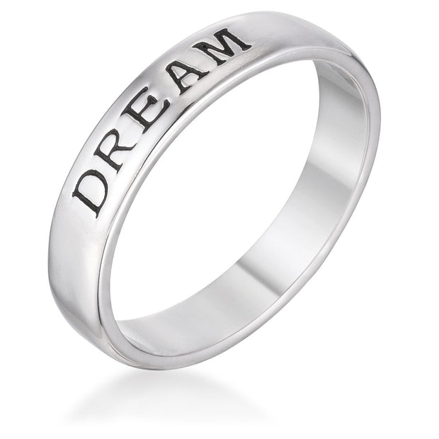 DREAM Rhodium Eternity Band, <b>Size 4</b>