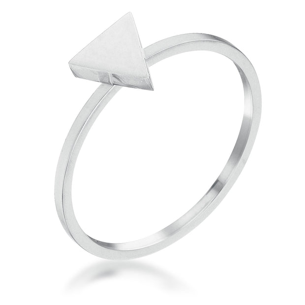 Stainless Steel Triangle Stackable Ring, <b>Size 5</b>