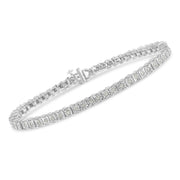 Sterling Silver 1ct. TDW Rose-Cut Diamond Tennis Bracelet (I-J, I3-Promo)