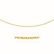 3.5mm 14k Yellow Gold Pendant Chain with Textured Links