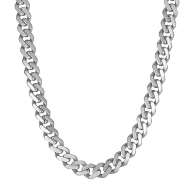 14k White Gold 22 inch Polished Curb Chain Necklace