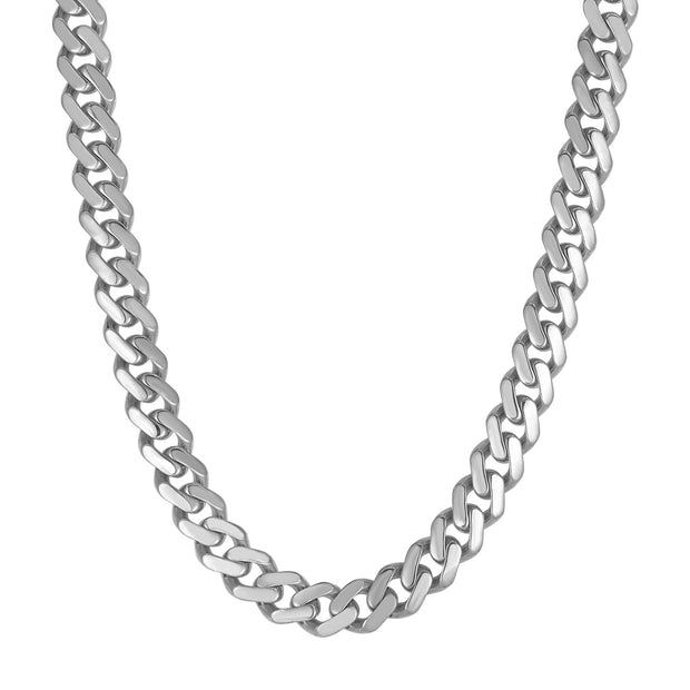 14k White Gold 22 inch Polished Curb Chain Necklace