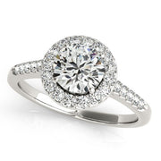 14k White Gold Halo Diamond Engagement Ring (1 3/8 cttw)