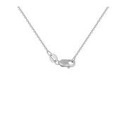 14k White Gold Diamond Studded Circle Pendant with Cut-out (1/3 cttw)