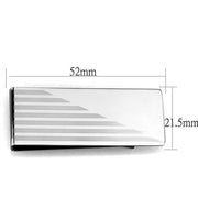 TK2077 - High polished (no plating) Stainless Steel Money clip with No Stone